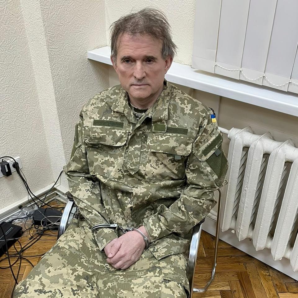 Viktor Medvedchuk, who is both the former leader of a pro-Russian opposition party and a close associate of Russian leader Vladimir Putin, was captured by Ukraine in April. - Ukrainian Presidential Press Office