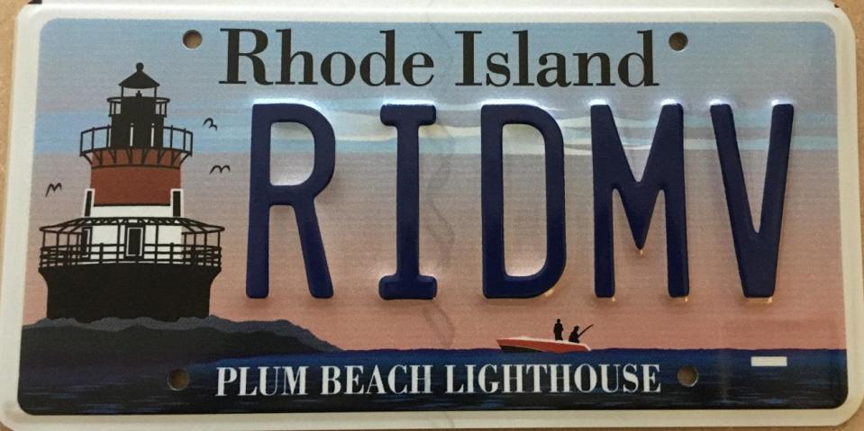 The Plum Beach Lighthouse charity license plate.