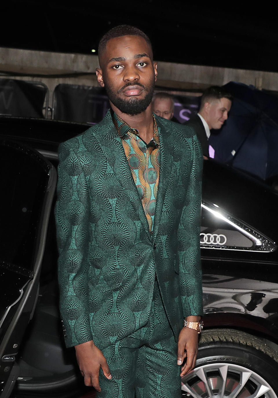 Dave arrives in an Audi at the BRIT Awards at The O2 Arena on February 18, 2020 in London, England. (Photo by David M. Benett/Dave Benett/Getty Images for Audi UK)