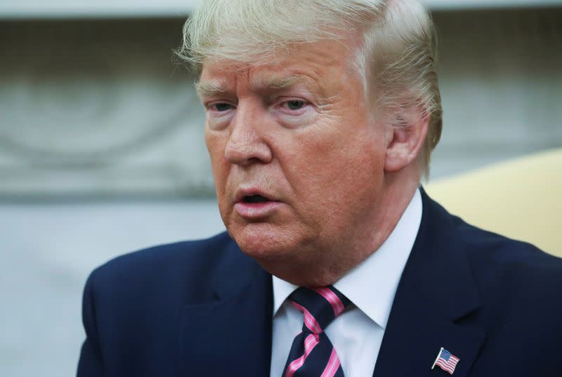 U.S. President Donald Trump meets with Paraguay's President Mario Abdo Benitez at the White House in Washington