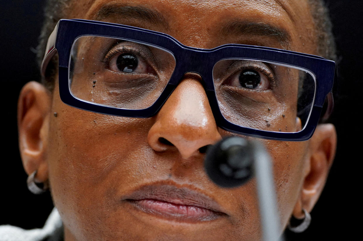 Harvard University President Claudine Gay testifies before a House of Representatives Education and the Workforce Committee hearing.