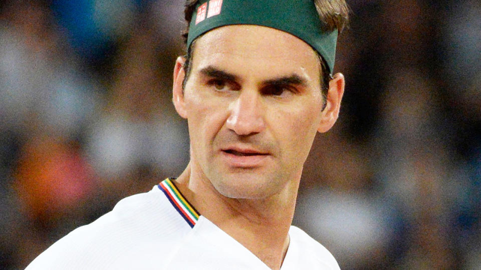 Roger Federer, pictured here in action against Rafael Nadal at The Match in Africa.