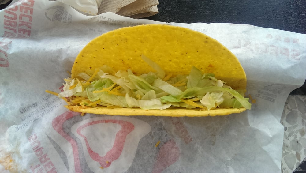 A sad taco from Taco Bell