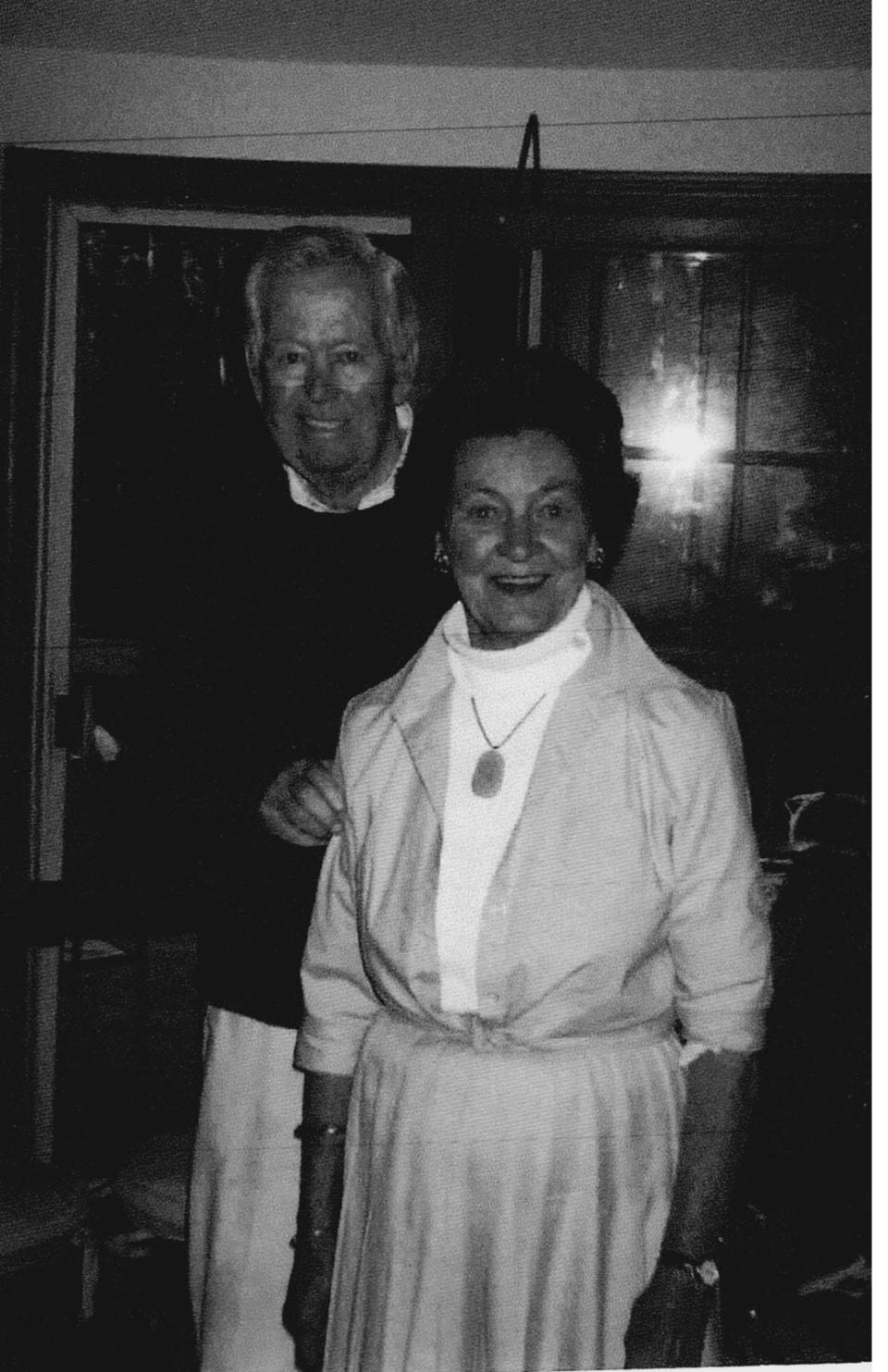Donald Storey and Margery Storey, in their house in Yarmouth; courtesy of the Storey family.