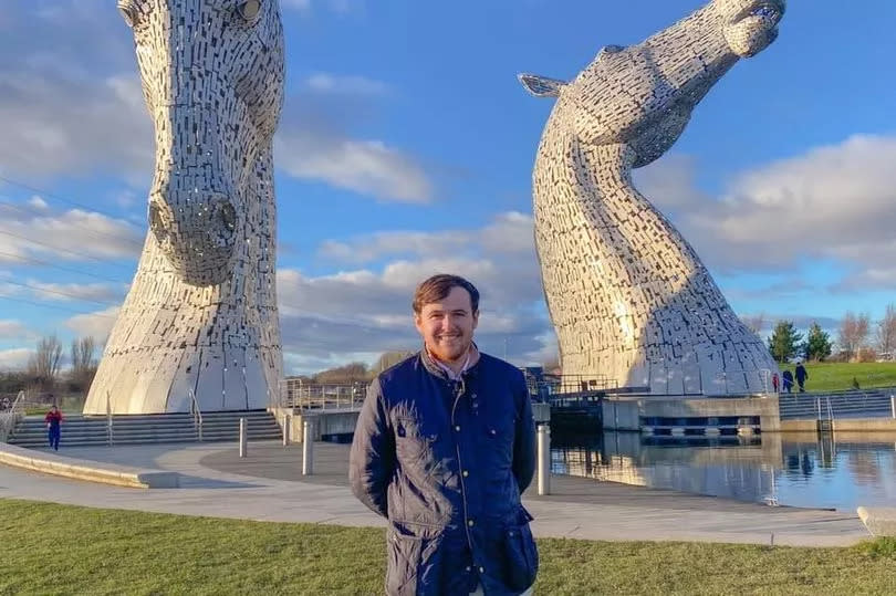 James Bundy is the Conservative candidate for Falkirk picture at the Kelpies