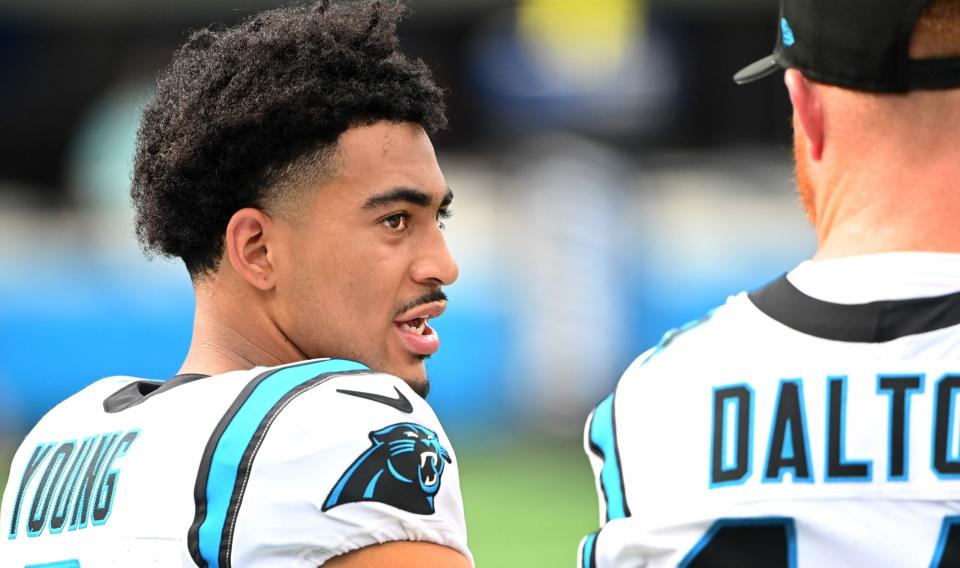 Panthers QB Andy Dalton presents encouraging outlook for Bryce Younger