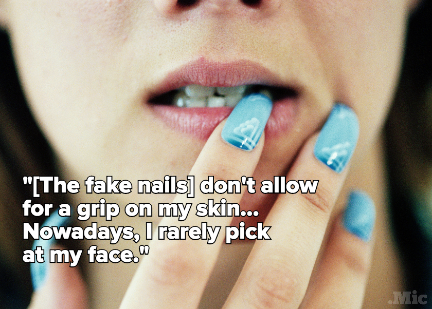 Women Are Stopping an Anxious Skin-Picking Habit With Fake Nails  
