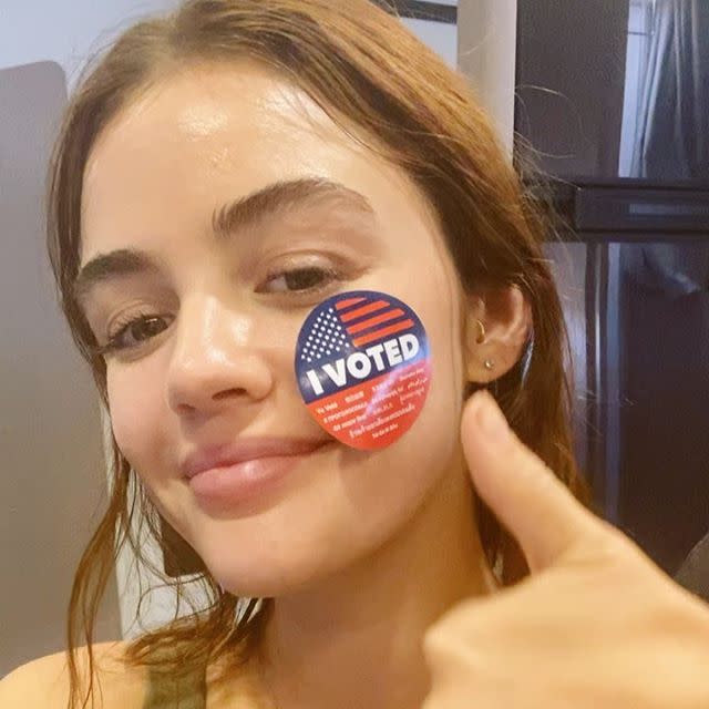 3) Lucy Hale had her ballot overnighted