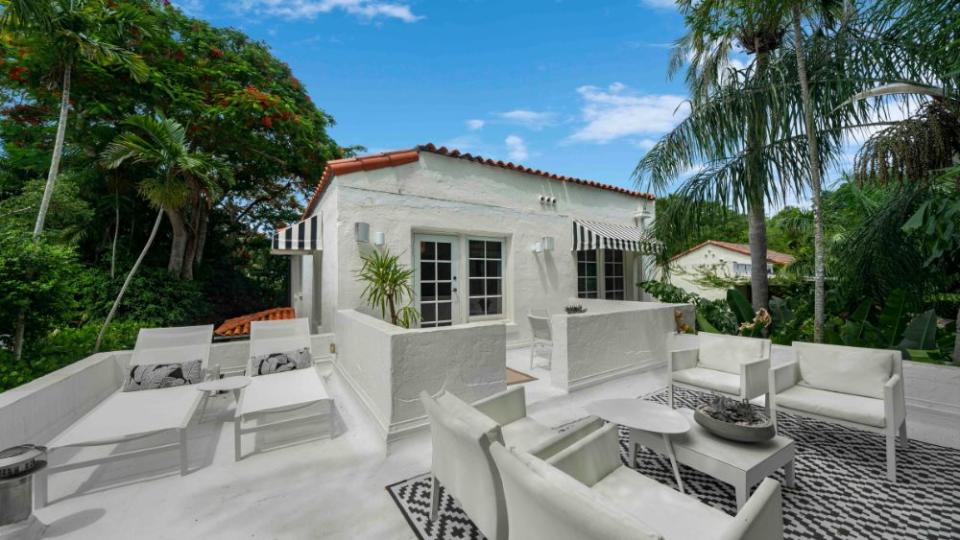 A private rooftop terrace off the second-floor master suite.