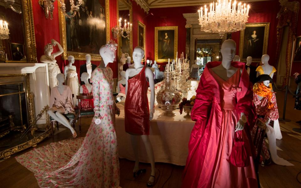 A dinner party scene recreated at Chatsworth House - Credit: Andrew Fox