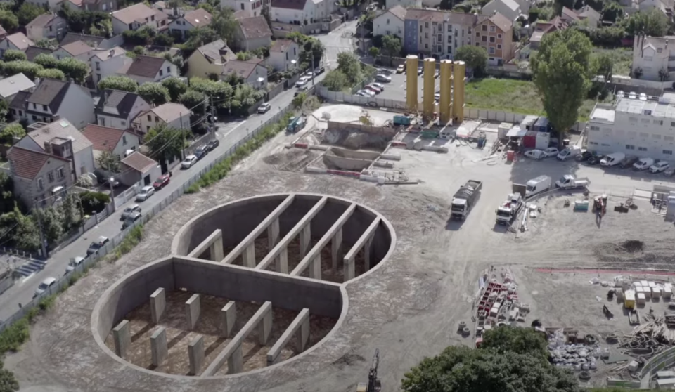 À Champigny-sur-Marne, quelque 8000 mètres cubes d’eau de pluie vont pouvoir être stockés, dépollués et finalement rejetés propres dans la Marne.