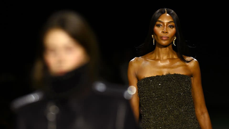 Fashion royalty Naomi Campell starred in Burberry's latest runway show in London. - Joe Maher/Getty Images