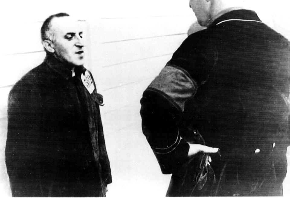 FILE - This undated picture shows German journalist Carl von Ossietzky, left, as a prisoner in a concentration camp. The head of the Norwegian Nobel Committee on Friday, Oct. 6, 2023 urged Iran to release imprisoned peace prize winner Narges Mohammadi and let her accept the award at the annual prize ceremony in December. Such appeals have had little effect in the past. The 1935 Nobel Peace Prize to German journalist Carl Von Ossietzky so infuriated Nazi leader Adolf Hitler that he prohibited all Germans from receiving Nobel Prizes. (AP Photo, File)