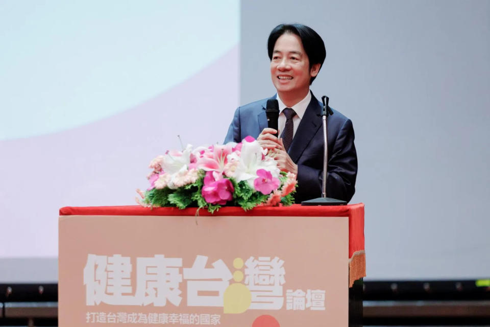 賴清德今天（27日）出席健康台灣論壇開幕式。（圖/民進黨提供）