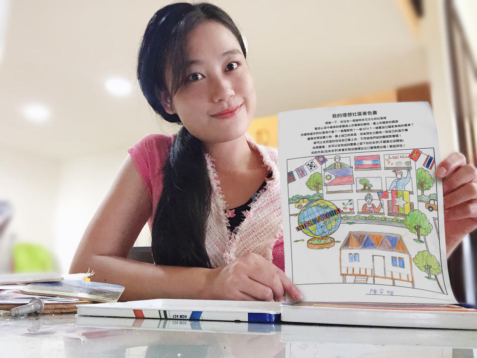 漳和國中新住民學習中心學員陳安黎在多元社區創造一些東南亞慢活的氛圍，會帶來恬淡的幸福感。