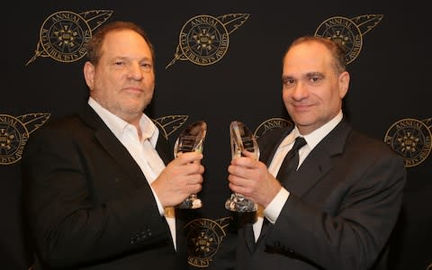 Bob Weinstein, right, with his disgraced brother Harvey - Credit:  WireImage