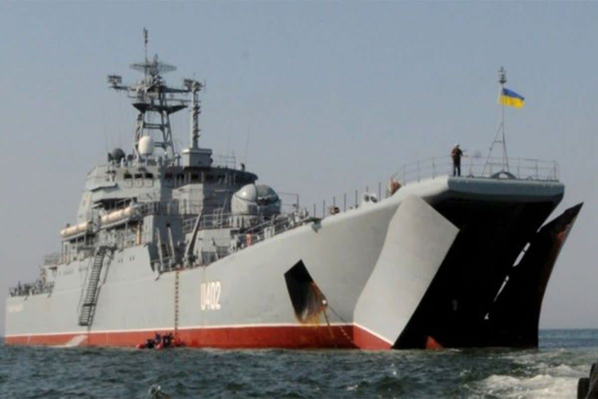 The Ukrainian Armed Forces attacked the ship Konstantin Olshansky, seized by Russians in Crimea in 2014 (Wikipedia.org)