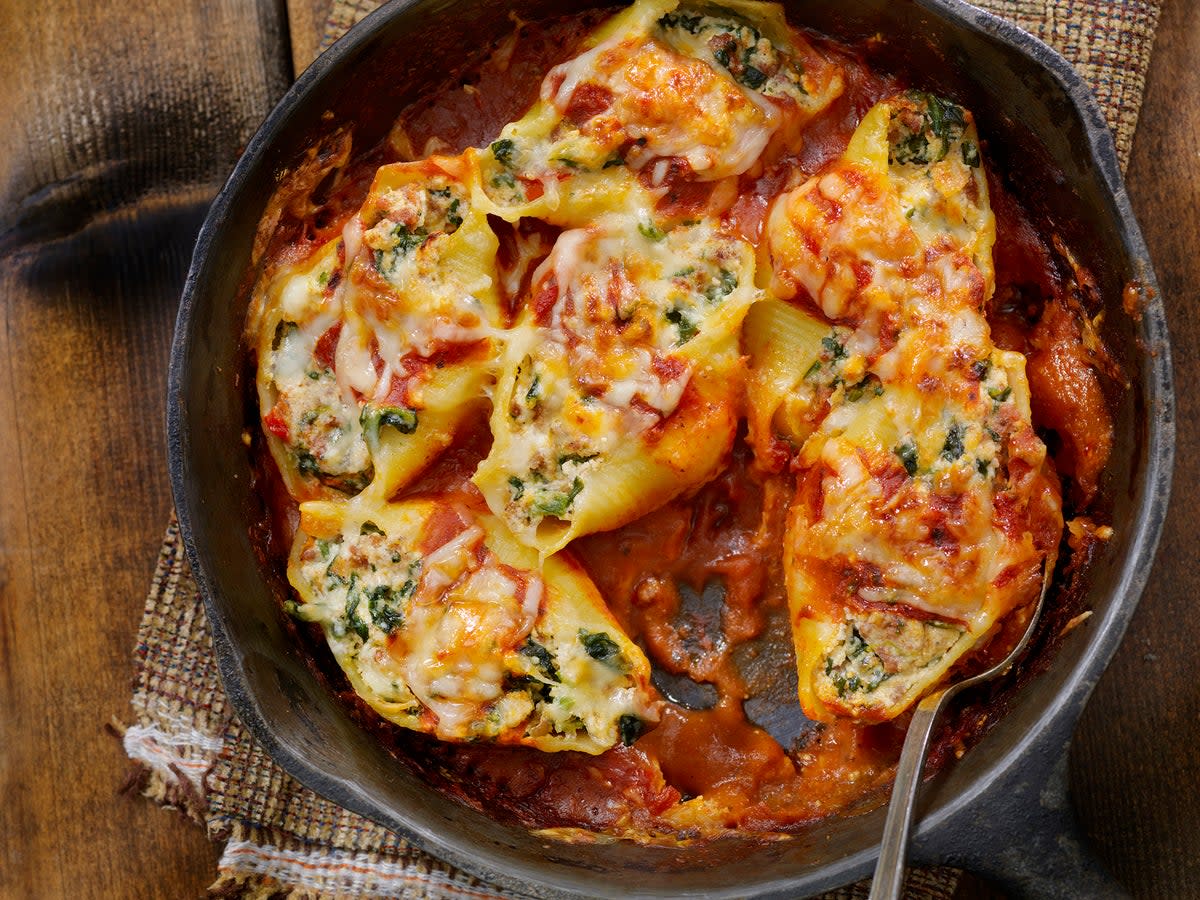 Of all the baked pasta dishes, stuffed shells are beloved for good reason (Getty)