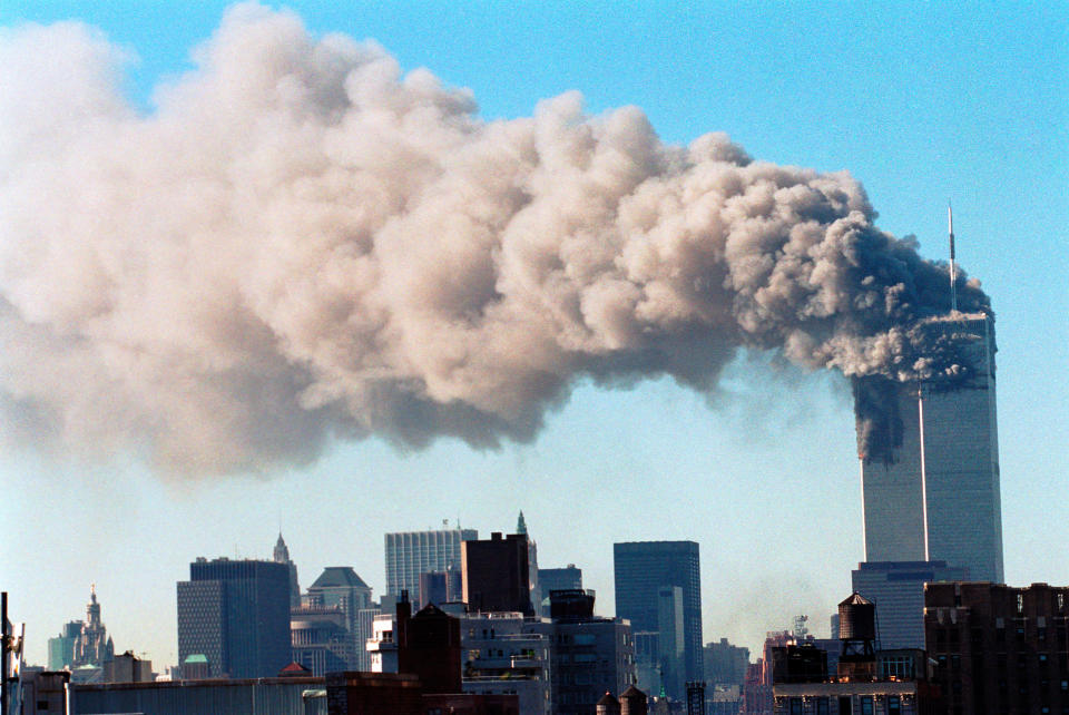 From Brook Lapping

9/11: LIFE UNDER ATTACK
Tuesday 7th September 2021 on ITV 

Pictured: World Trade Center, New York City terrorist attack, September 11, 2001.

Marking the 20th anniversary of September 11, '9/11: Life Under Attack' presents a unique and compelling account of the day that changed the modern world. Featuring never seen before footage, and rare audio, this compelling documentary unveils an intimate portrayal of the events of 9/11 as captured by ordinary people who chose to pick up their cameras and get close to the action that fateful day. Told in the moment, without interview, commentary or narration this riveting documentary weaves together the personal video diaries of a dozen people whose accounts provide a raw and unfiltered telling of 9/11 capturing their confusion, comprehension, terror and relief.  

(C) PCN Photography / Alamy Stock Photo

For further information please contact Peter Gray
Peter.gray@itv.com 

This photograph is © PCN Photography / Alamy Stock Photo and can only be reproduced for editorial purposes directly in connection with the  programme 9/11: LIFE UNDER ATTACK or ITV. Once made available by the ITV Picture Desk, this photograph can be reproduced once only up until the Transmission date and no reproduction fee will be charged. Any subsequent usage may incur a fee. This photograph must not be syndicated to any other publication or website, or permanently archived, without the express written permission of ITV Picture Desk. Full Terms and conditions are available on the website www.itv.com/presscentre/itvpictures