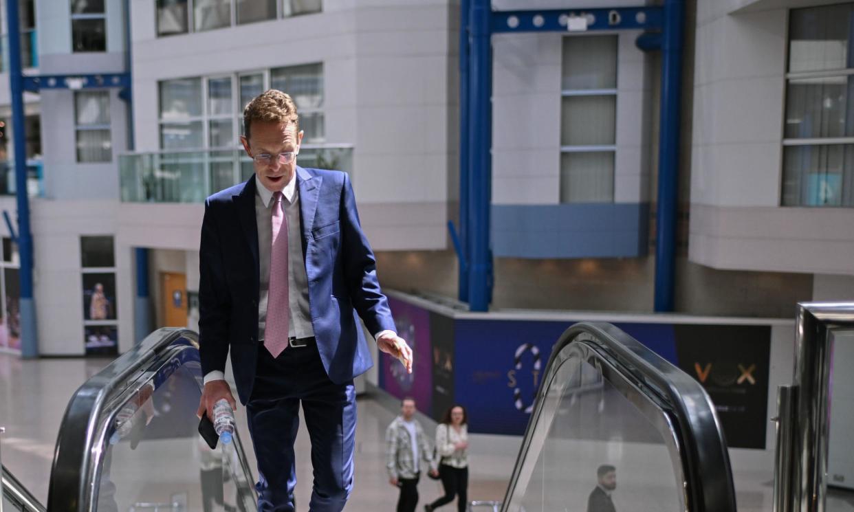 <span>Andy Street arrives as votes are counted ahead of the declaration for West Midlands Mayor in Birmingham.</span><span>Photograph: Anthony Devlin/Getty Images</span>