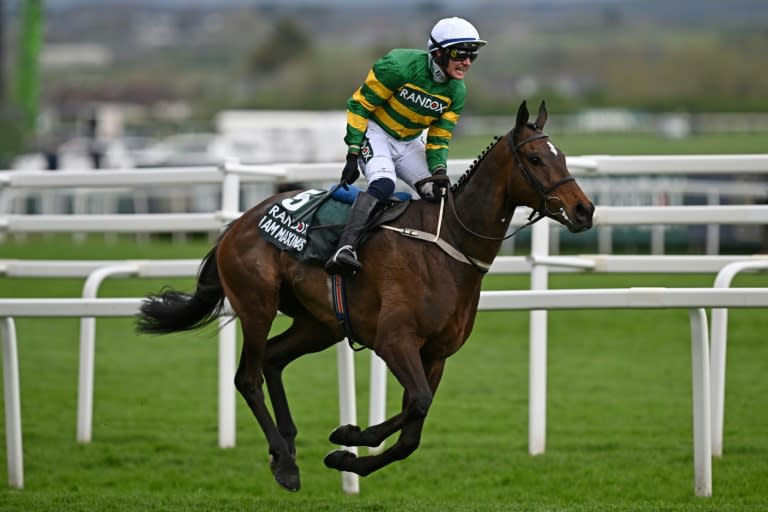 'Lucky boy': Paul Townend wins his first Grand National on I Am Maximus (Paul ELLIS)