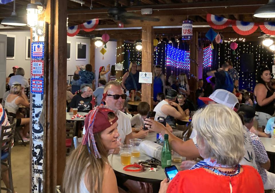 Crowds gather at Waterline Brewing Co. for Freedom Fest on July 4, 2023, at 721 Surry St. in Wilmington.