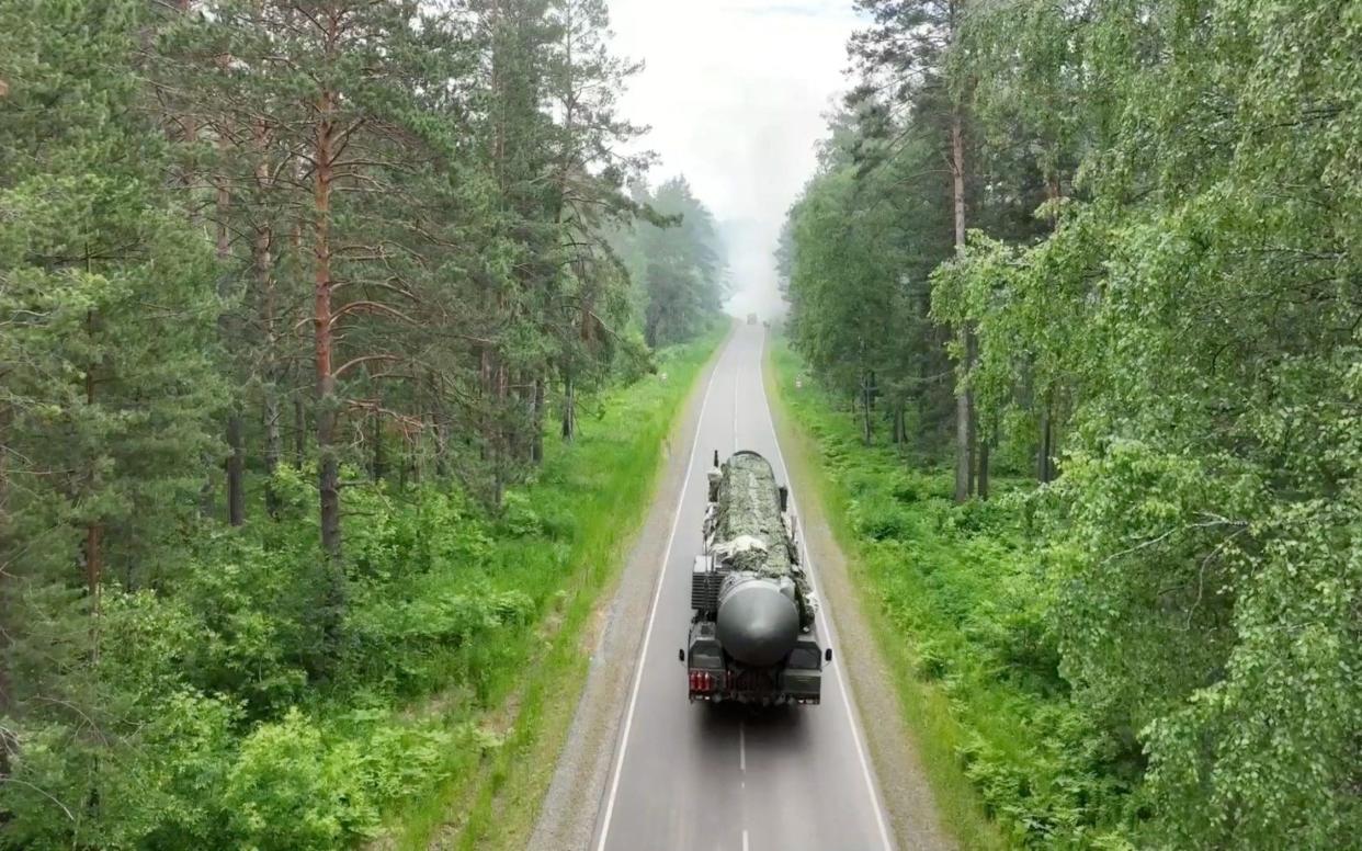 Russia said its Yars missile system crews were set to move over 62 miles and practice camouflage and deployment