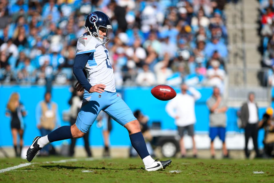 Brett Kern, a 13-year NFL veteran punter who grew up on Grand Island outside Buffalo, was cut by the Titans Monday.