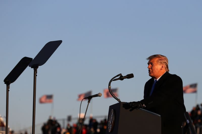 U.S. President Trump holds a campaign in West Salem, Wisconsin