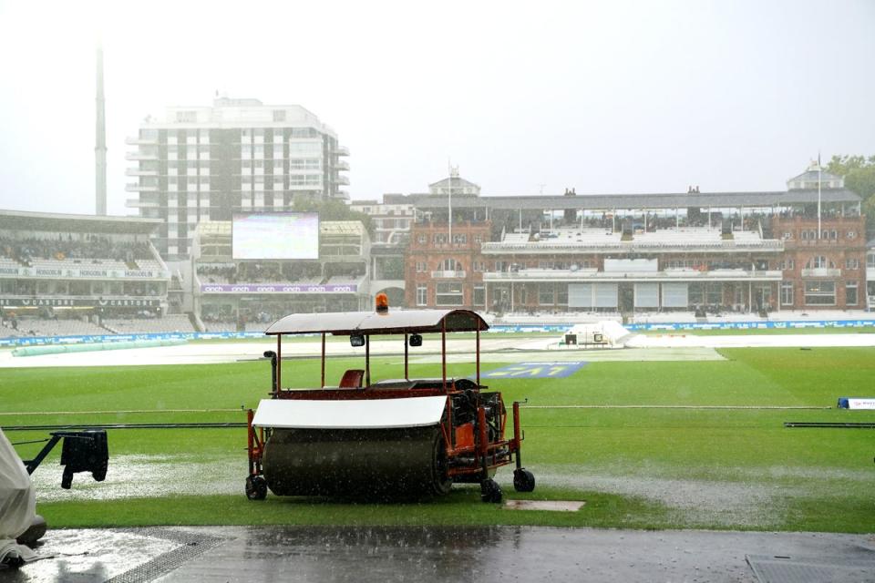 South Africa’s charge was halted by the weather (Adam Davy/PA) (PA Wire)