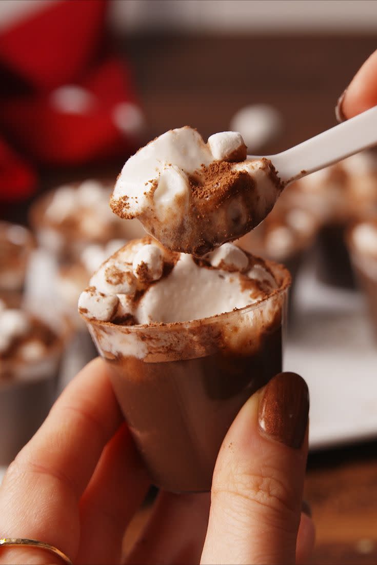 Hot Cocoa Pudding Shots