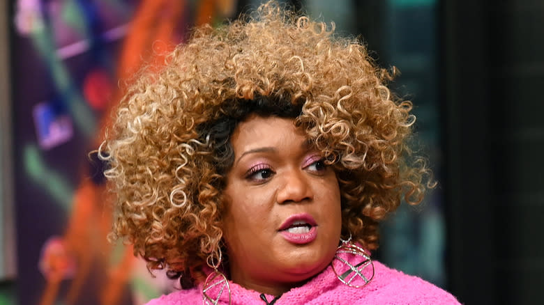 Sunny Anderson with mouth open