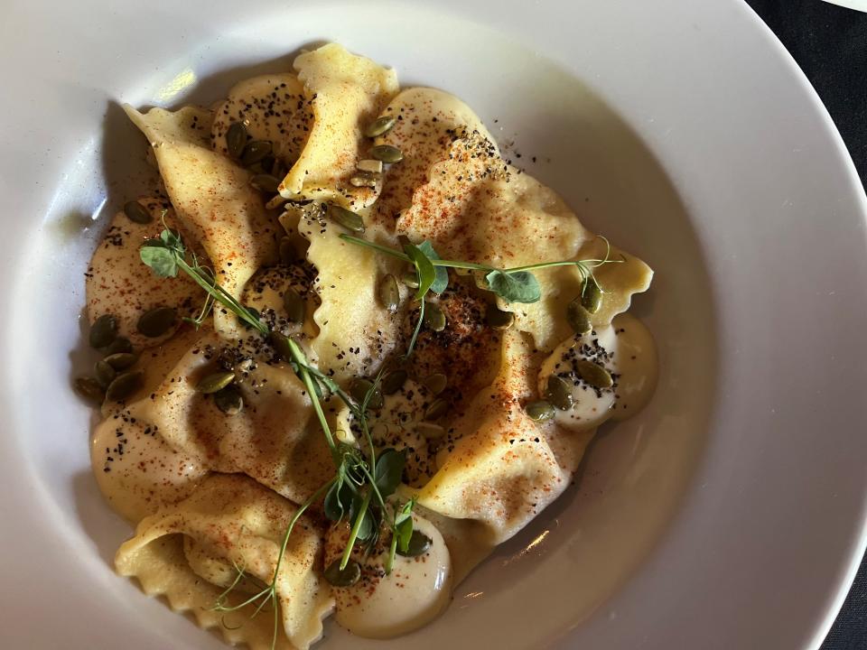 Summertime favorite agnolotti with sweet corn was on the menu at Aposto.