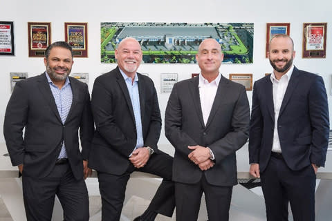 L to R: ViVO’s Managing Director Francisco Giron, MBA, CCIM, CEO Rene Vivo, Executive Managing Director Frank Trelles, SIOR, and Executive Managing Director Tommy Gil. Photo courtesy of ViVO.