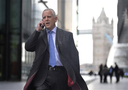 Former Barclays employee Peter Johnson leaves Southwark Crown Court in London March 3, 2014. Johnson is charged with conspiracy to defraud, in connection with the global investigation into the manipulation of the Libor rate. REUTERS/Toby Melville
