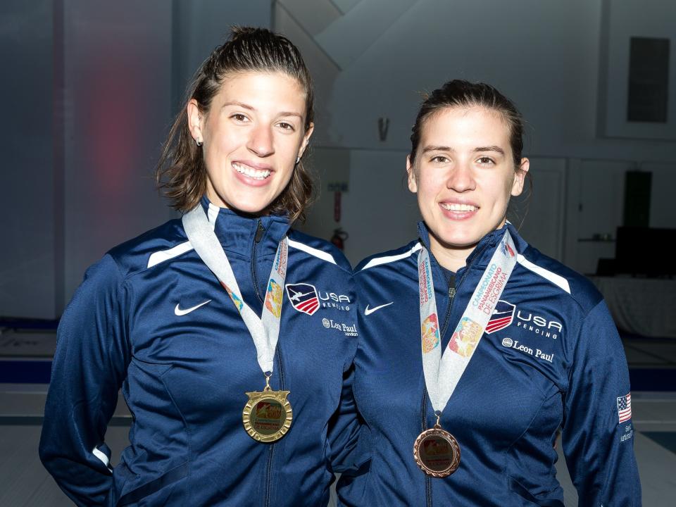 Olympic fencers Kelley and Courtney Hurley