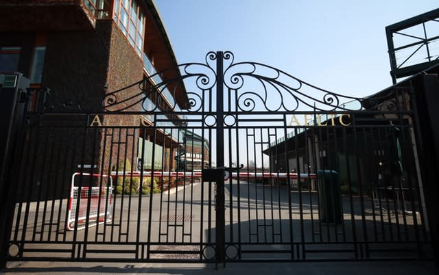 Locked gates at the All England Lawn Tennis Club