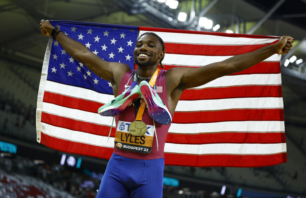 American Noah Lyles wins 200 meter World Athletics championship ...