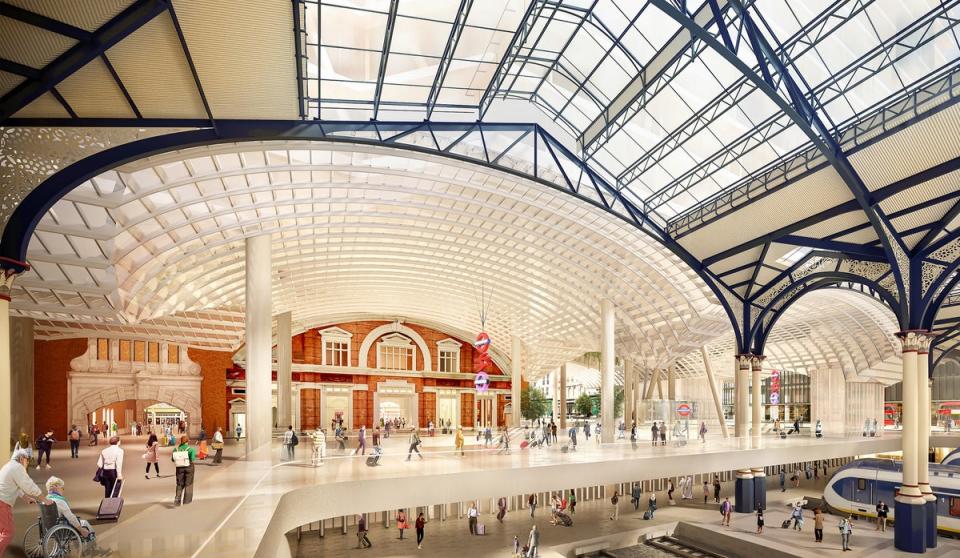 The proposed changes inside the station (Herzog & de Meuron)