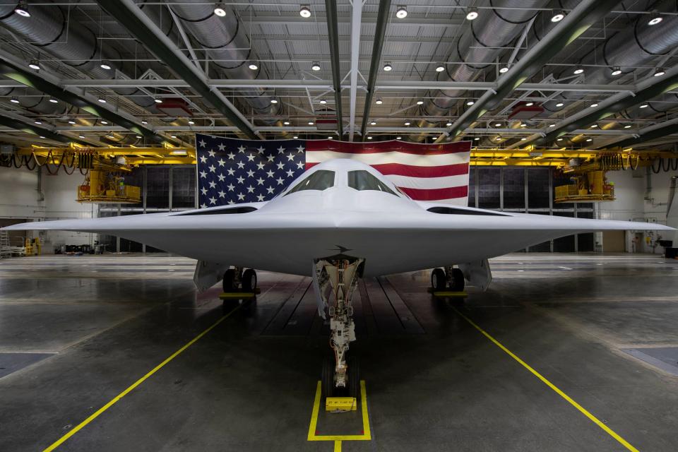 The B-21 Raider is seen in an undated photograph released on Dec. 2, 2022.