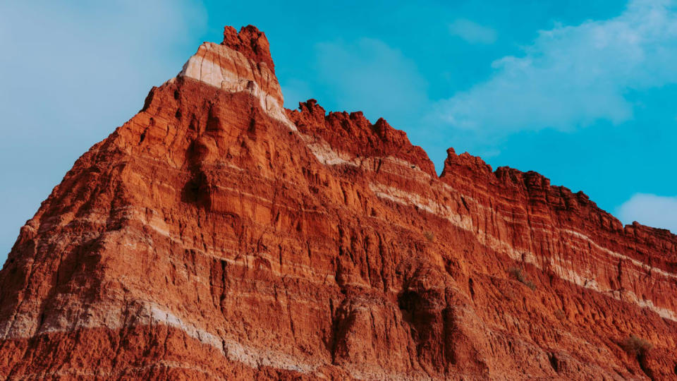 <div class="inline-image__caption"><p>Layers of sedentary rock on the walls of the Palo Duro Canyon State Park in Canyon, Texas.</p></div> <div class="inline-image__credit">Steve Johnson/For The Washington Post via Getty</div>