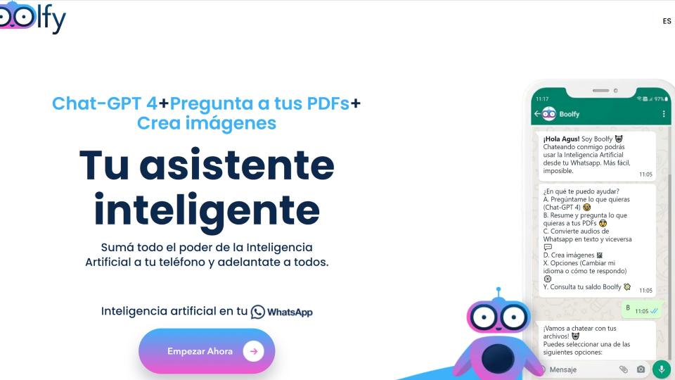 Boolfy, el nuevo asistente de inteligencia artificial que es furor entre los usuarios de WhatsApp