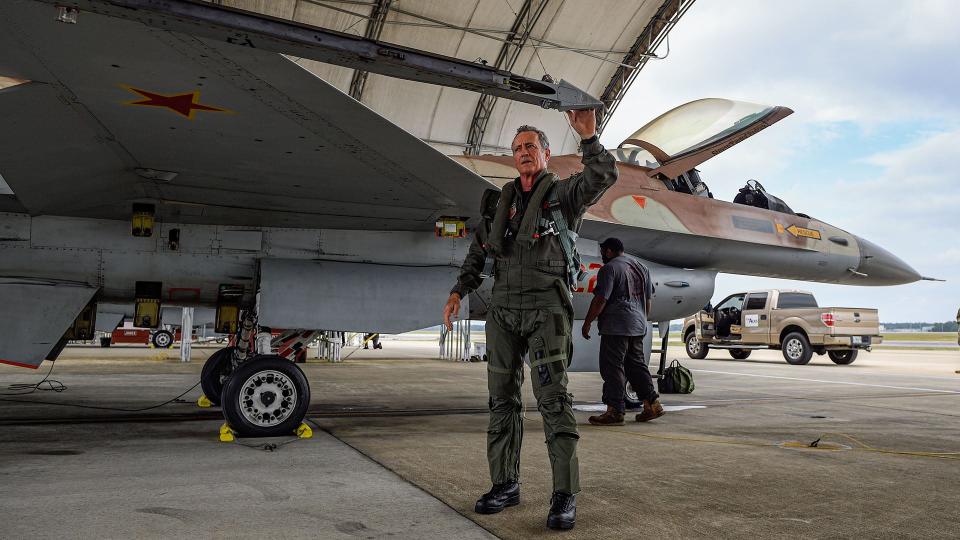 Pre-flight checks before a mission with F-35As at Eglin AFB. <em>Jamie Hunter</em>