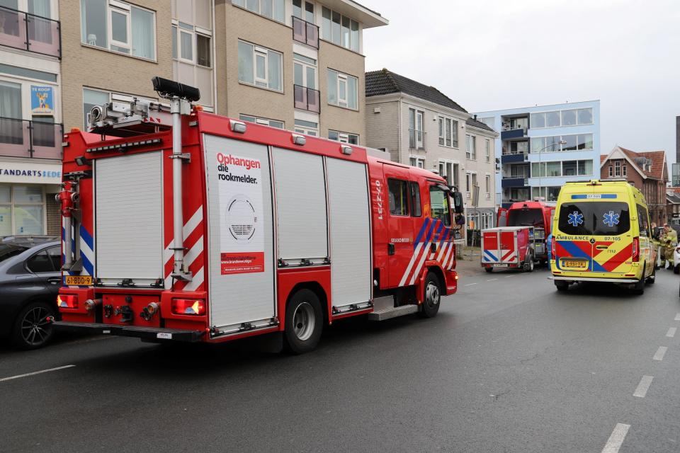 A view shows a fire engine parked near the Cafe Petticoat (Luciano de Graaf via REUTERS)