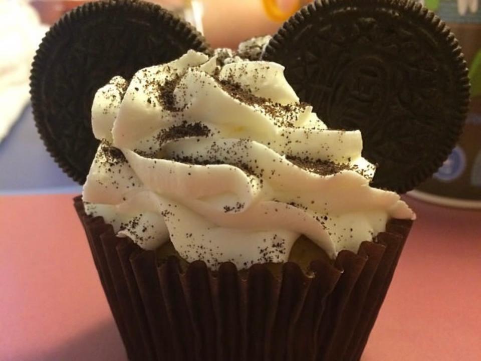 mickey-shaped cupcake from disney world