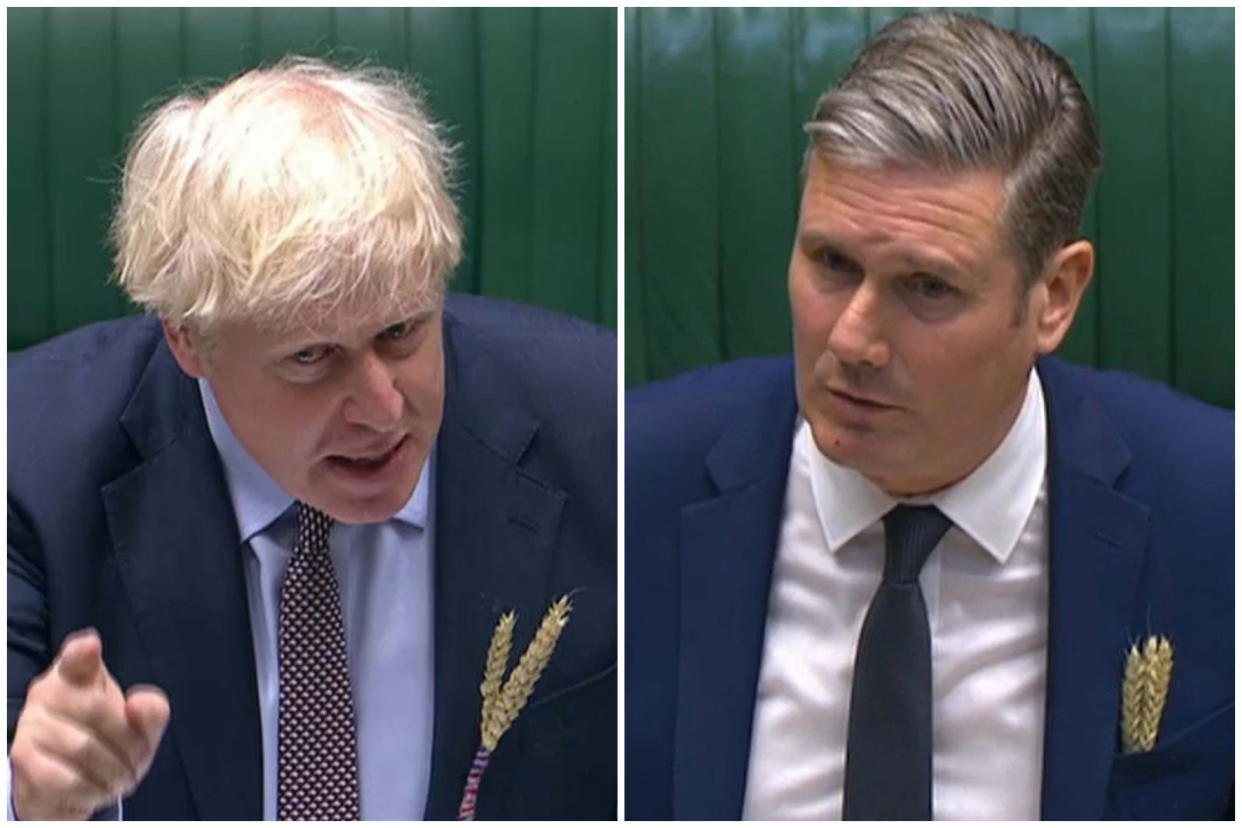 Boris Johnson's government was criticised by Starmer as lacking competence. (PA Images)