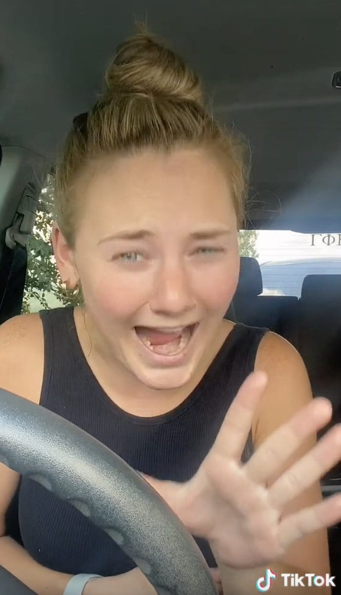 A screencap of Breanne Rodgers from her TikTok video