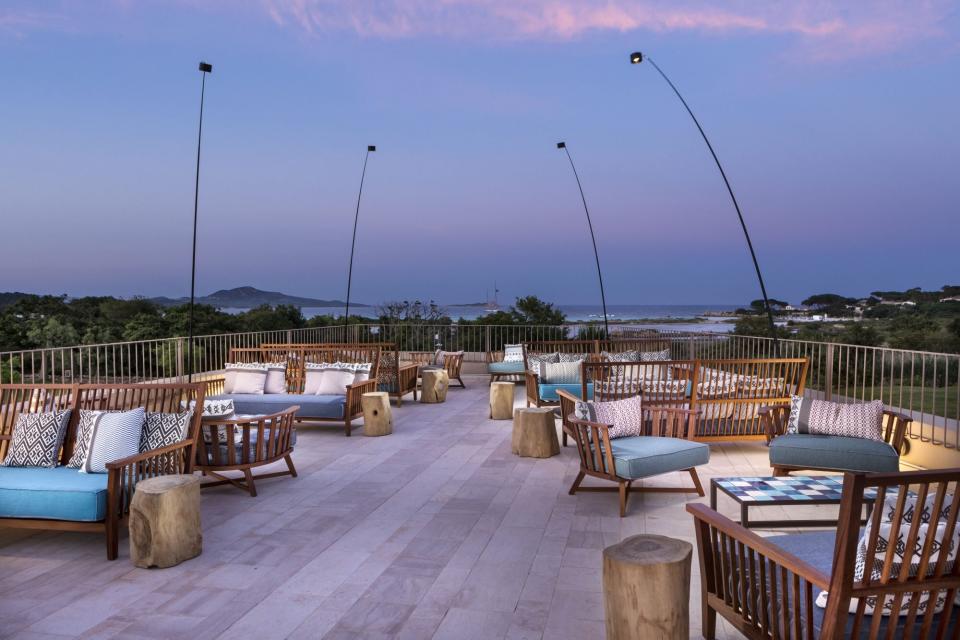 Baglioni Resort Sardinia sunset terrace bar