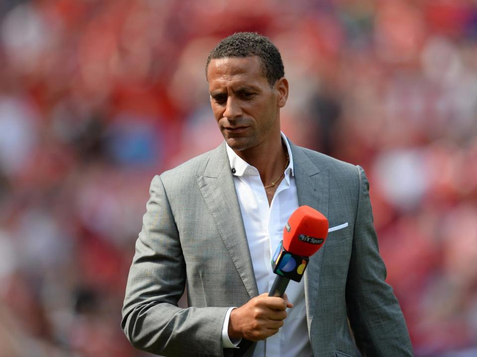 Ferdinand now works as a pundit for BT Sport (AFP/Getty)