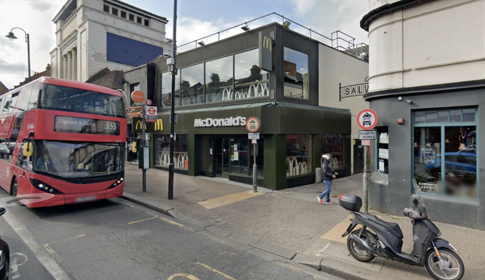 Police have since been working with McDonald's in Tooting and delivery partners to crack down on anti-social behaviour. Source: Google Maps